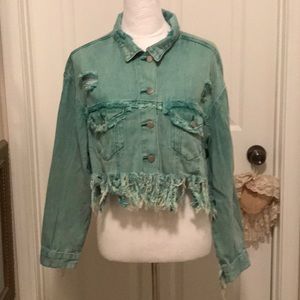 Brand new-never worn-Crop jean jacket